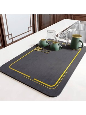 Hane216 Süper Emici Sihirli Bulaşık Matı Tezgah Üstü Kurutma Matı Katlanabilir 40 x 50 cm