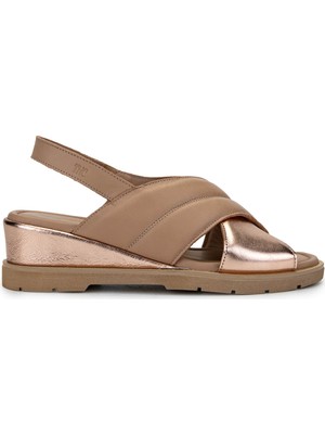 Tamer Tanca Kadın Hakiki Deri Nude Topuklu Sandalet 1109 M591 Bn Sndlt Y25 Nude/rose