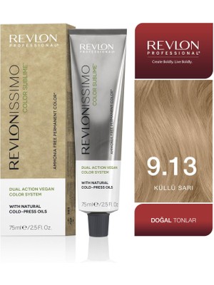 Revlon Sublime Hair Color 9.13 Çok Açık Kumral / Altın-Küllü Yarı Kalıcı Saç Boyası 75 ml