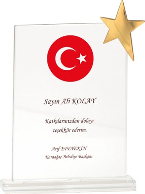 ODAK KUPA - Cam Plaketler - CM-012 A - 12x24 cm
