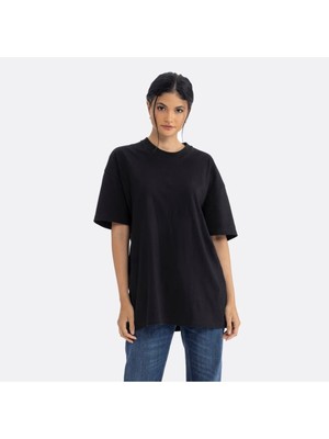 Loose Fit Basic Siyah T-Shirt