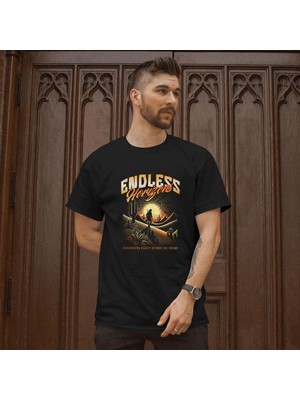 Endless Horizons Baskılı Unisex Basic T-Shirt