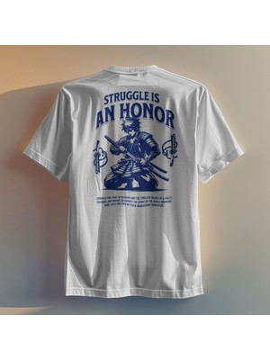 Honor Of Samurai Sırt Baskılı Unisex Oversize T-Shirt