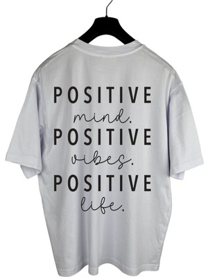 Positive Mind Unisex %100 Pamuk Oversize Tshirt (Rahat-Bol Kesim)
