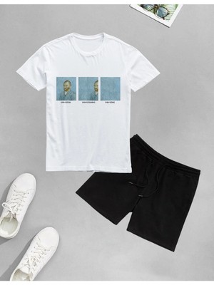 Oversize Van Gogh Baskılı Alt Üst Takım