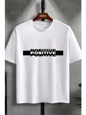Unisex Positive Baskılı %100 Pamuk T-Shirt