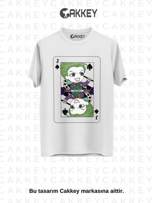 Joker Card Baskılı T-Shirt