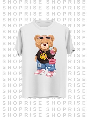 Ayıcık Baskılı Oversize T-Shirt