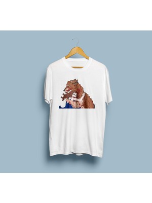 Oversize Jacob Black ve Bella / Alacakaranlık Baskılı T-Shirt