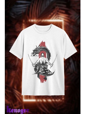 Unisex Oversize - Dragon Slayer Baskılı T-Shirt