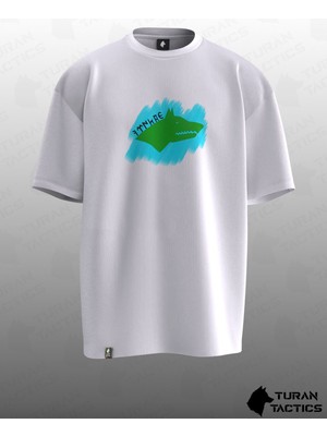 Göktürk V2 Tasarımlı Oversıze Unısex T-Shırt