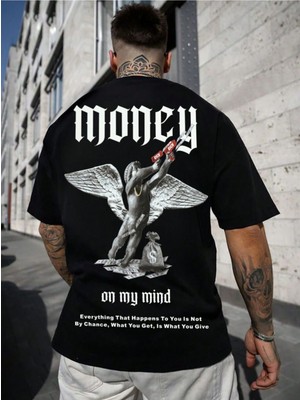 Unisex Money On My Mind Baskılı T-Shirt