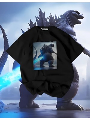 Osuran Godzilla Baskılı Oversize T-Shirt