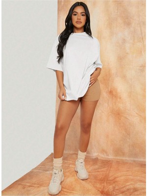 Unisex Düz Basic Oversize T-Shirt