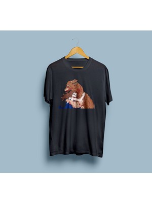 Oversize Jacob Black ve Bella / Alacakaranlık Baskılı T-Shirt