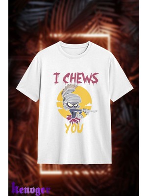 Unisex Oversize - I Chews You Baskılı T-Shirt