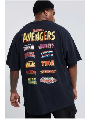 Marvel Baskılı Oversize Unisex Rahat Kalıp Tshirt