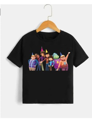 Rafadan Tayfa Tasarım Detail Printed Bisiklet Yaka Kısa Kol %100 Pamuk A++ T-Shirt