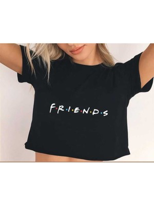 Yazılı ve Baskılı Oversize Pamuklu  Rahat Kalıp Crop Tshirt