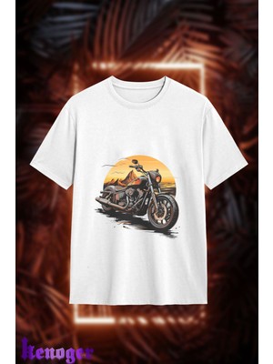 Unisex Oversize - Custom Chopper Baskılı T-Shirt