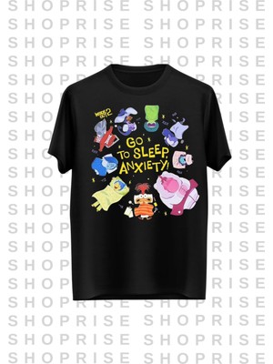 Go Sleep Anksiyete Baskılı Oversize T-Shirt