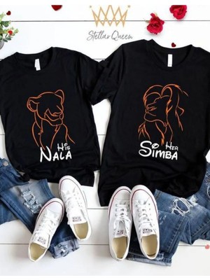 2 Li Çift Sevgililer Günü Özel Tasarımlı Hediye Doğum Günü Kombin Unisex Oversize Tişört T-Shirt