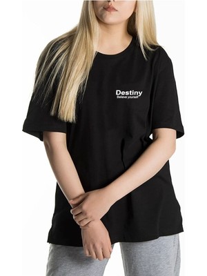 Unisex Destiny Rahat Kesim Oversize T-Shirt