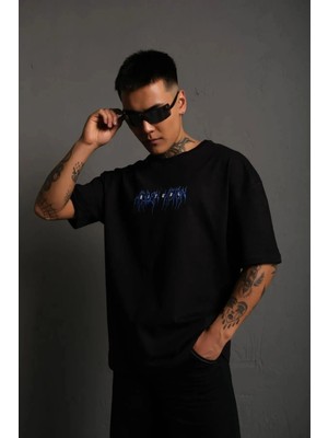 Ritual Baskılı Oversize Pamuk Tshirt Unisex