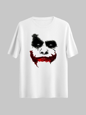 Joker Tasarımlı Batmen Film Kişiye Özel Dc Evren Hediye Sevgili Unisex Regular Tshirt