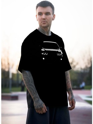 Tshirt Siyah Oversize Ön Bmw Baskılı