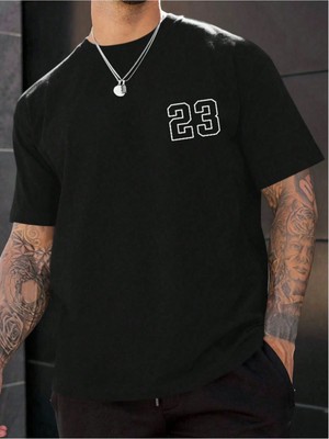Unisex 23 Baskılı Oversize T-Shirt