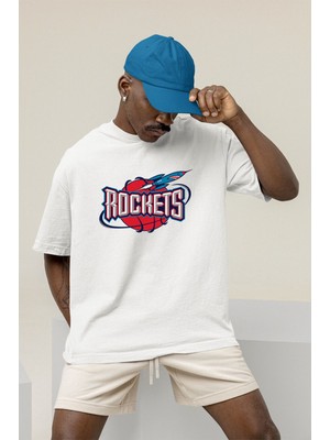 Shoprise Alperen Şengün Houston Rockets Baskılı Oversize Tshirt
