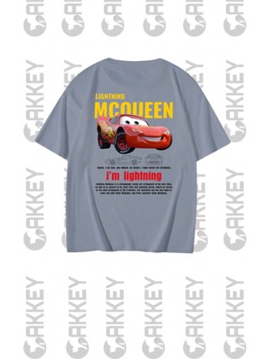 Arabalar Mcqueen Baskılı Oversize T-Shirt