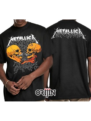 Metallica Sad But True Unisex Ön Arka Baskılı Siyah Tshirt