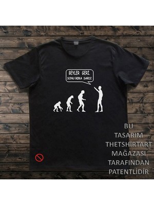 Insan Evrimi Evolution Tişört (Cro Magnon) Komik Karikatür Yazılı Tişört