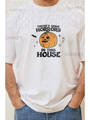 There's Some Horrors In The House Baskılı Oversize T-Shirt