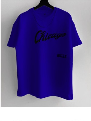 Shoprise Erkek Oversize Desenli %100 Pamuk Bisiklet Yaka Kısa Kollu T-Shirt Bulss