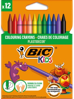 Bic Kids Plastidecor 12'li Silinebilir Mum Pastel Boya