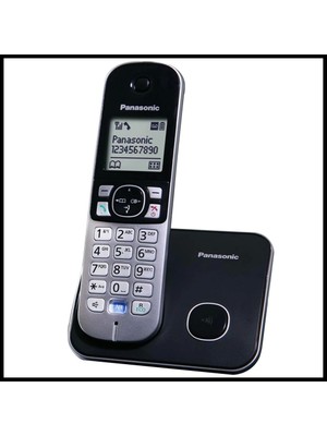 Panasonic Panasonıc KX-TG6811 Telsiz Telefon (Siyah) 18 Saat Konuşma, 170 Saat Bekleme, 120 Kişilik Rehber