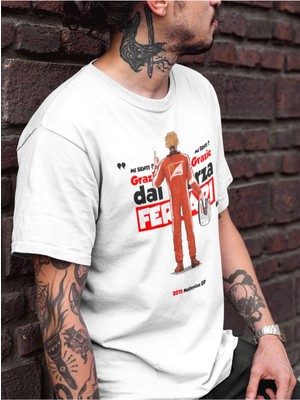 Sebastian Vettel Radio Series Beyaz T-Shirt