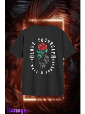 Unisex Oversize - Stay Youth Baskılı T-Shirt