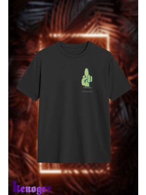 Unisex Oversize - Fucktus Baskılı T-Shirt