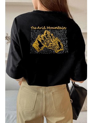 Unisex Rahat Kesim Mountain Oversize T-Shirt