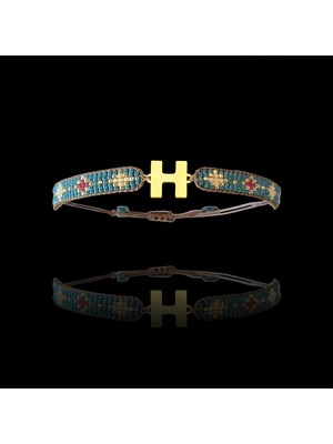 Tabitela Altın Bileklik Model 6 Harf H   G6B638 0.5 gr