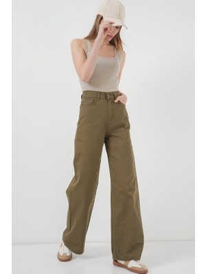 Gökyüzü Moda Bol Paça Yüksek Bel Palazzo Pantolon