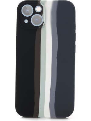 iphone 12 Uyumlu Kılıf Gökkuşağı Rainbow Lansman Silikon-Leke Tutmayan Yüzey-Tam Koruma Sağlar