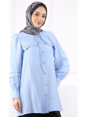Bebe Mavi Yaka Detaylı Tunik