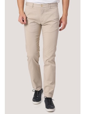 White Stone  2025-K  P1046 Zaha Gabardın Keten Pantolon    Bej