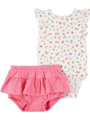 Carter's Kız Bebek Body Pantolon Set 2'li Paket