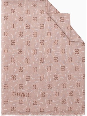 Five Scarf Açık Somon Relax Yaprak Şal
